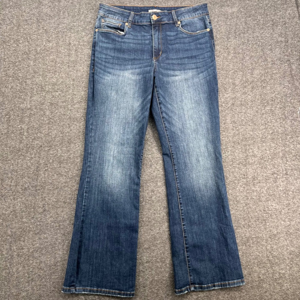 Sts Blue Mandy High Rise Bootcut Jeans Dark Wash Raw Hem Size 32